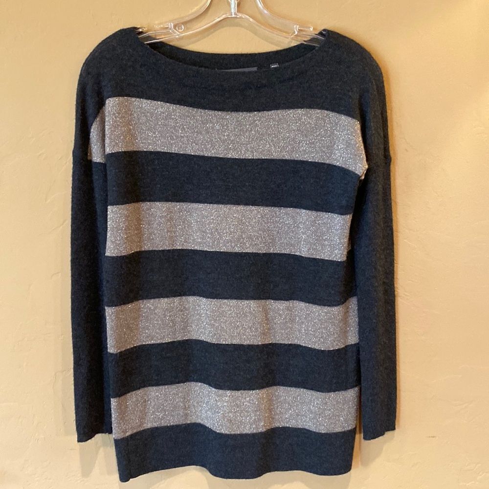VINCE dark grey and gold sweater